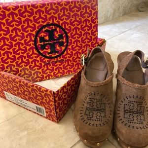 Tory Burch Suede Brayden Clogs